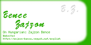 bence zajzon business card